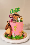Personalized Masha and the Bear Cake Topper